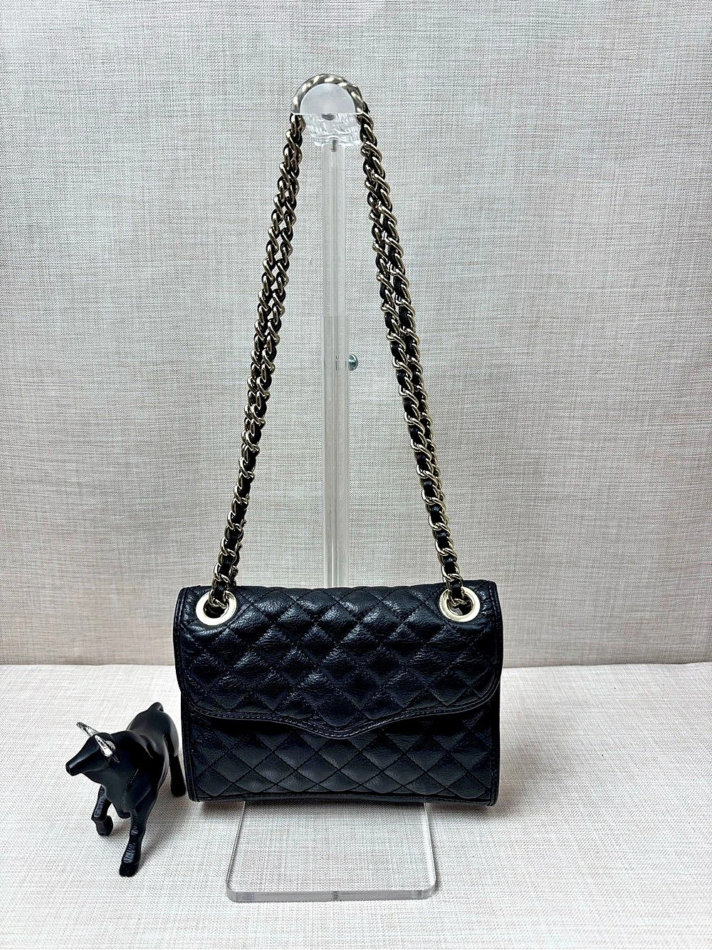 Rebecca Minkoff Love Crossbody Quilted Shoulder Bag in Black